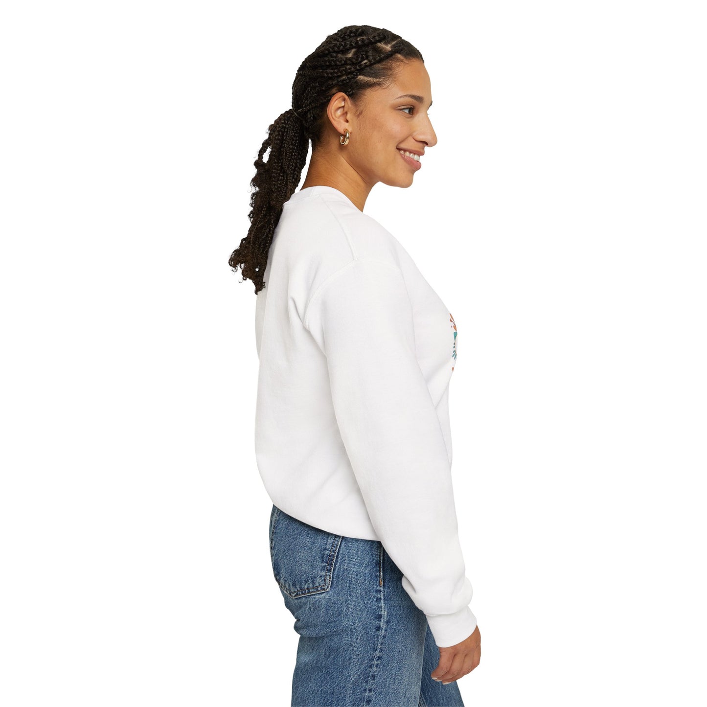 Dog Mom Sweatshirt — Floral Script Crewneck for Dog Lovers - Happy Tails